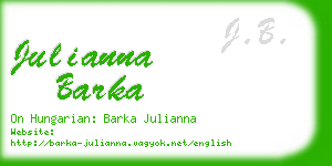 julianna barka business card